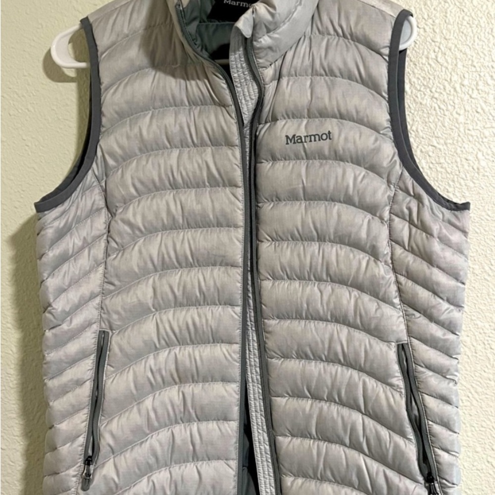 Marmot Light Gray Quilted Vest